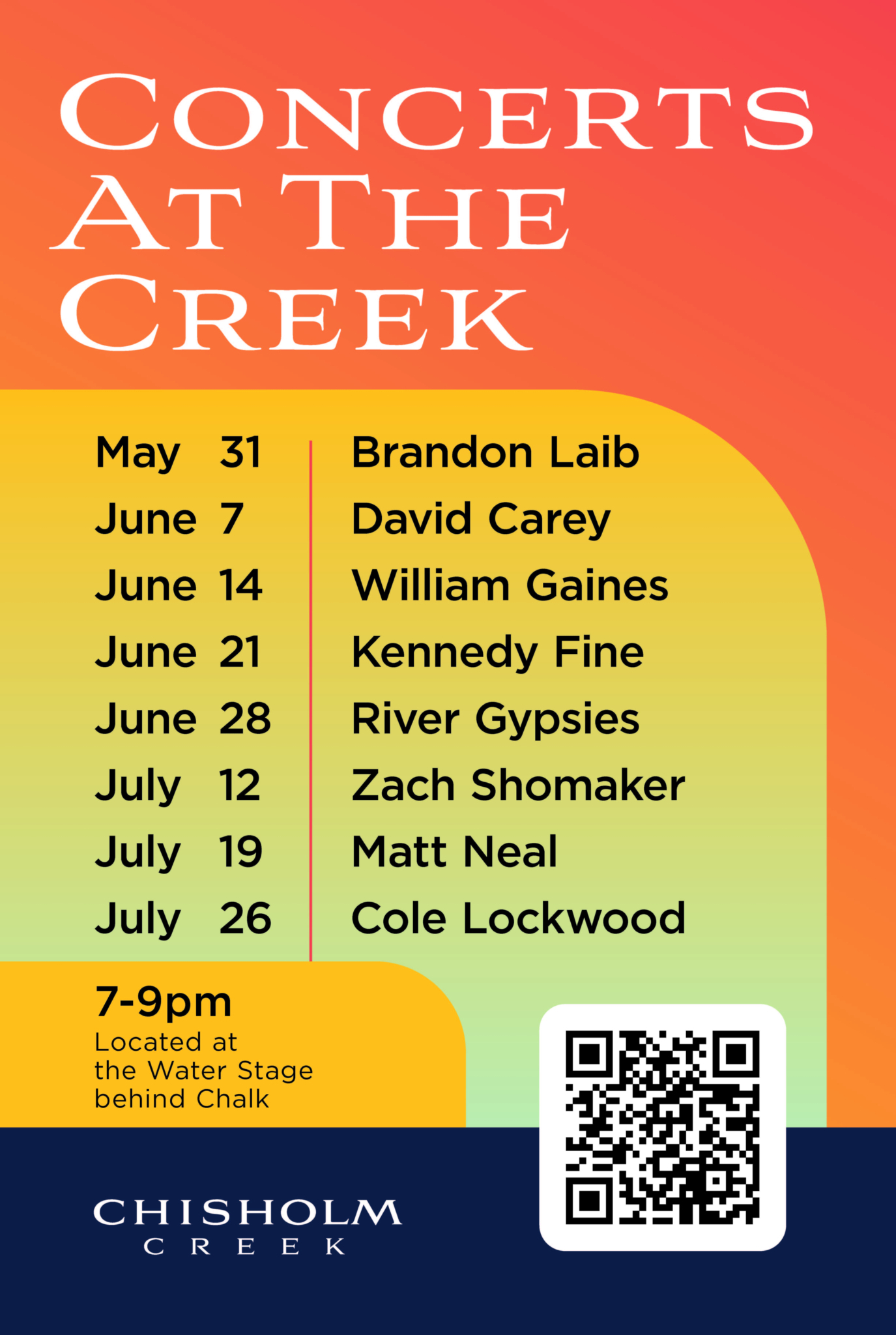 Concerts @ The Creek Every Friday Night 7-9pm - Chisholm Creek